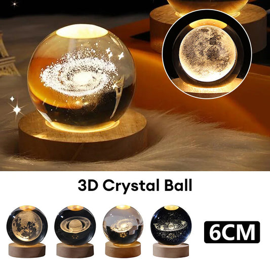 Luminous 3D Crystal Ball Lamp